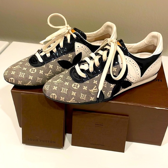 Vintage Louis Vuitton Blossom Monogram Sneakers - Picture 1 of 12